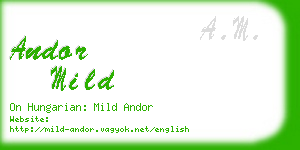 andor mild business card
